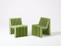 Poltrona impilabile in materiale plastico 56x55x78 cm - verde oliva - seduta salvaspazio per camera da letto