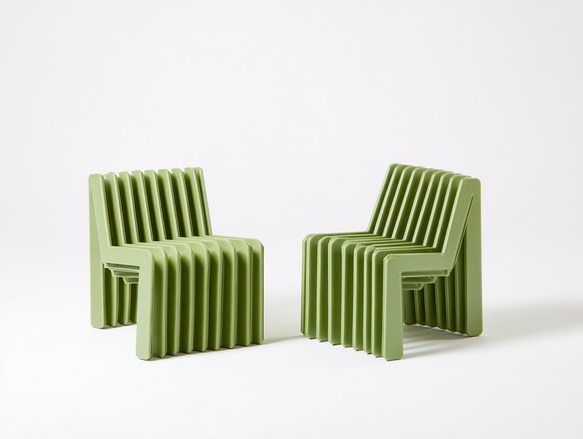 Poltrona impilabile in materiale plastico 56x55x78 cm - verde oliva - seduta salvaspazio per camera da letto